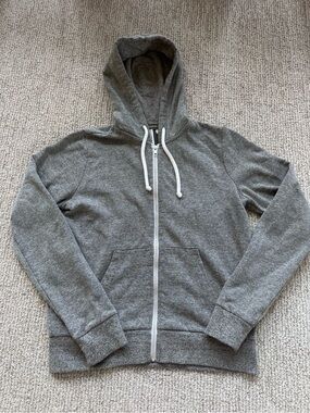Divided Charcoal Gray Full-Zip Hoodie